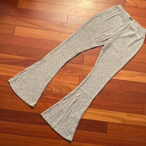 Ribbed Flare Lounge Pants Fleece size Small